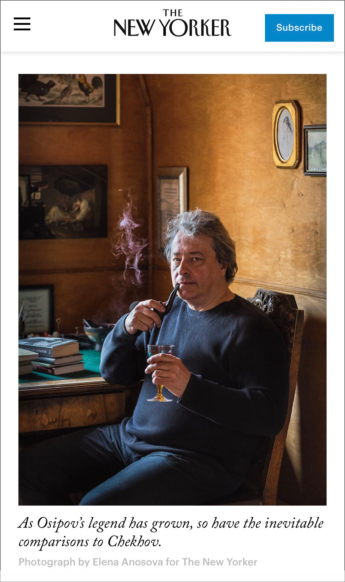 Portraits and landscapes for The New Yorker. Elena Anosova is an award-winning visual artist