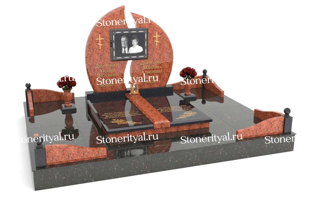 Семейные памятники. Изготовление и установка памятников в Москве и МО