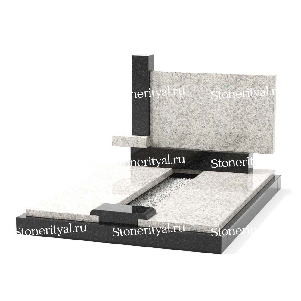 Комбинированные памятники на двоих. Изготовление и установка памятников в Москве и МО