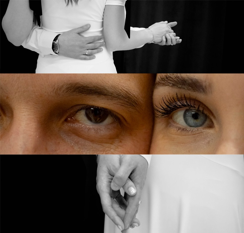 Съемка Жених и Невеста в студии город Туринск : фотография на темном фоне.