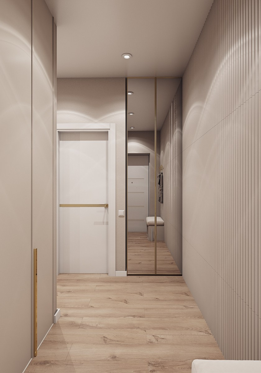 Однокомнатная квартира в г. Ессентуки для сдачи в аренду. Дизайн интерьера, 3D визуализация и 3D моделирование. Создание проектов и чертежей. КМВ: Кисловодск, Пятигорск, Ессентуки и удаленно