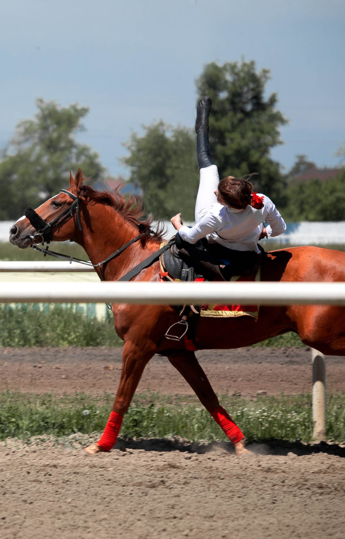 Скачки в честь Дня Победы на Краснодарском ипподроме. Кубанское казачье войско. Сценический и портретный фотограф Галина Макарова