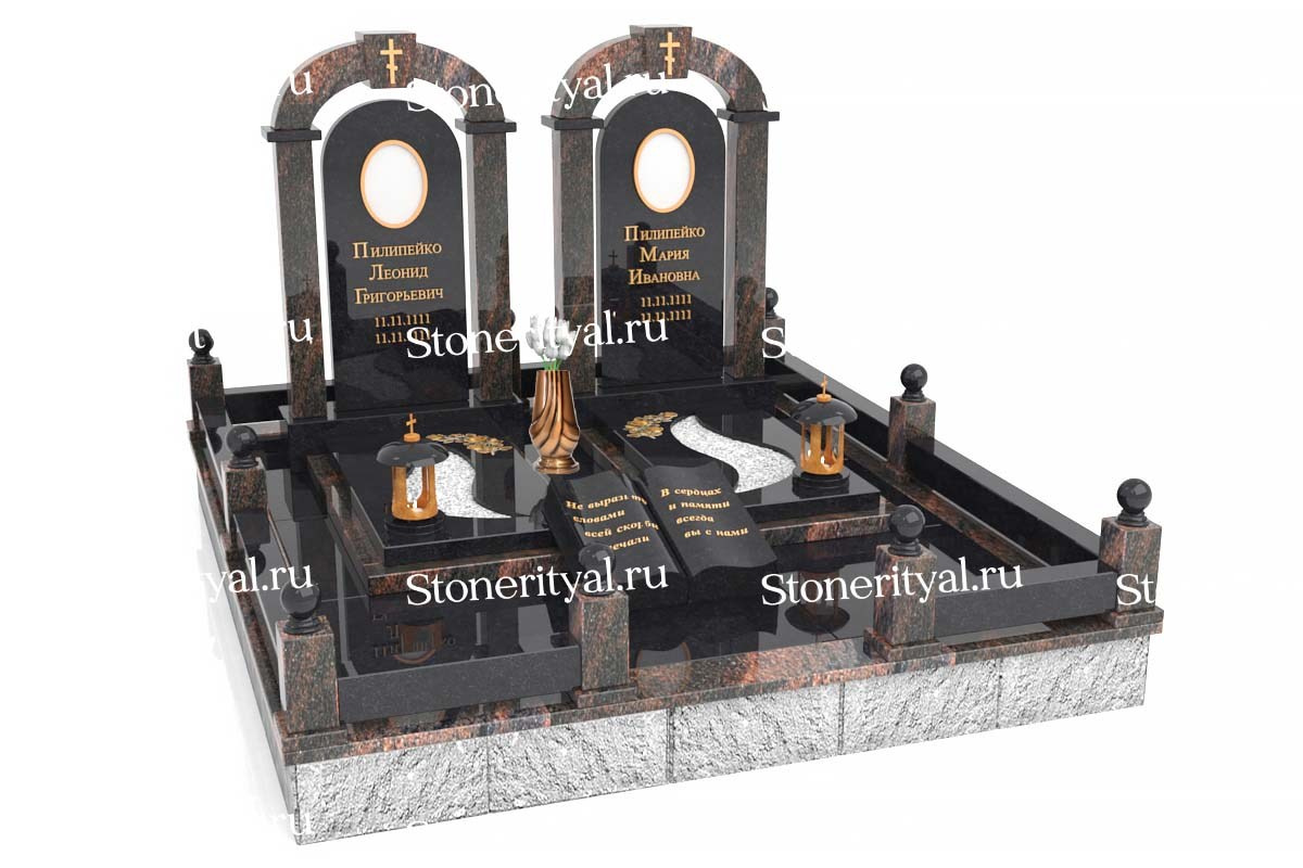 Семейные памятники. Изготовление и установка памятников в Москве и МО