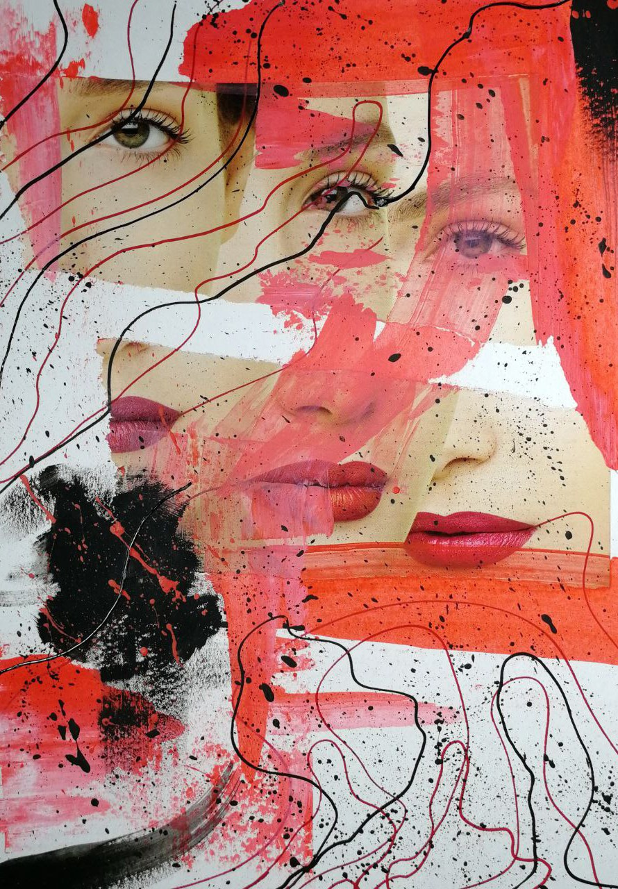 Интерьерный коллаж из журнальных вырезок