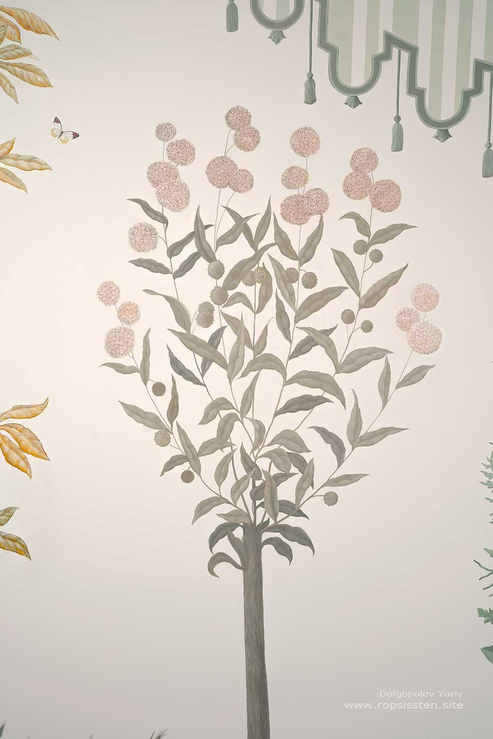 настенная роспись цветы