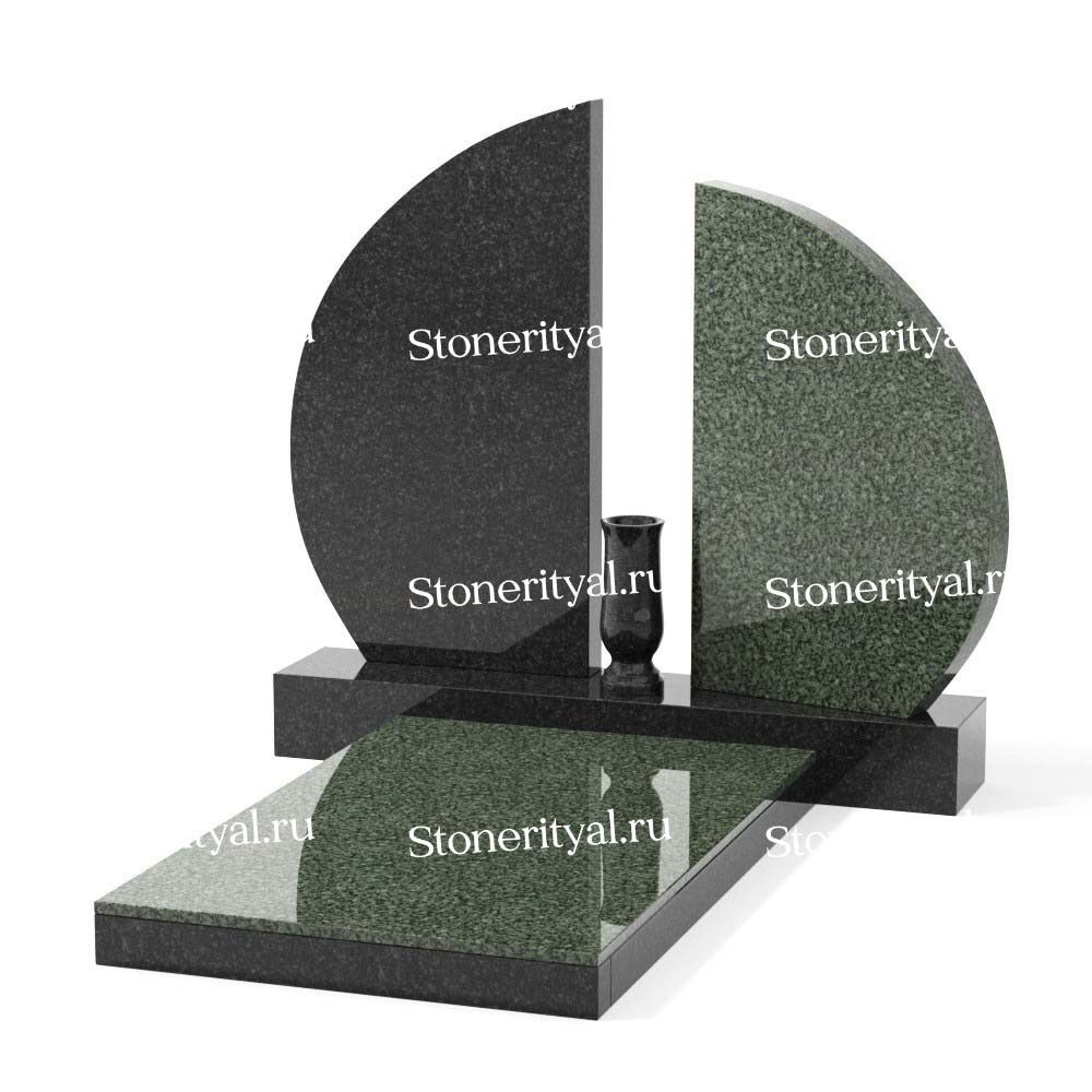 Комбинированные памятники на двоих. Изготовление и установка памятников в Москве и МО