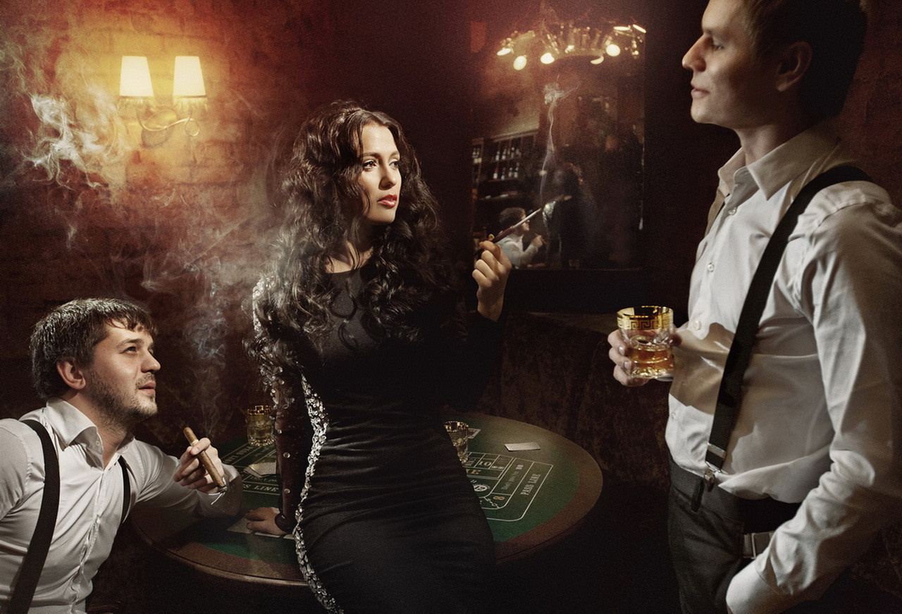 Гангстерская свадебная фотосессия