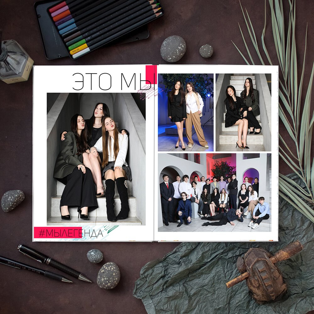 АЛЬБОМ 5 разворотов (10 страниц) ШКОЛА. Школьный фотограф Олеся Галатова