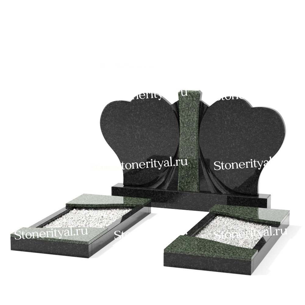 Комбинированные памятники на двоих. Изготовление и установка памятников в Москве и МО