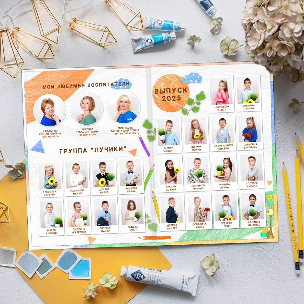 Выпускные альбомы в детский сад 1 разворот супер мини заказать Иваново Ярославле Костроме Владимире. Выпускные альбомы в Иваново в детский сад и школу. Александр и Светлана Янкины
