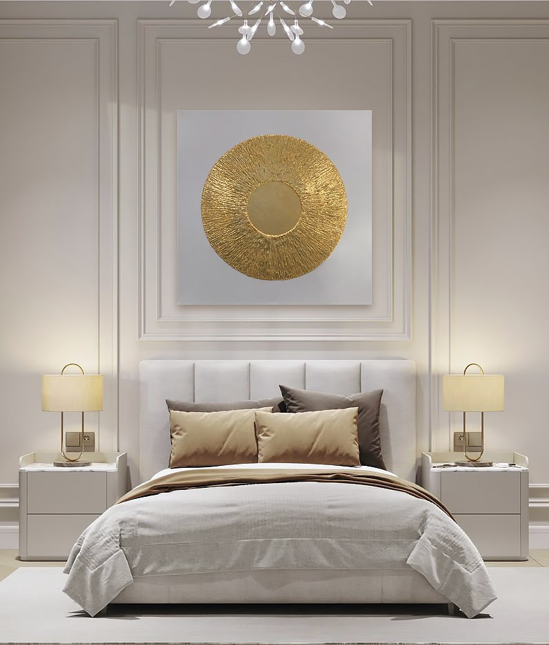 Панно «Солнце». Modern painting with worldwide delivery