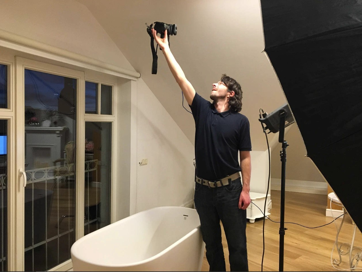 Съемка ванны в интерьере