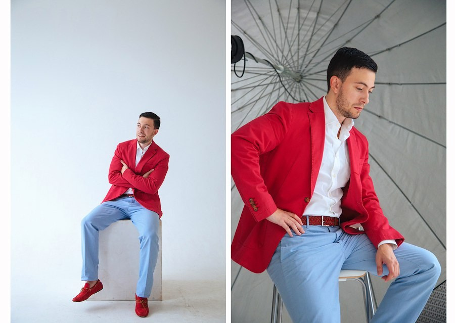 Мужской портрет в студии, контентный фотограф НСК