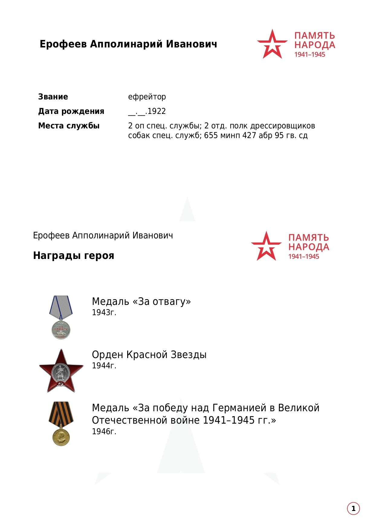 Ерофеев Апполинарий Иванович. НРОО КЦ "Собаковод"