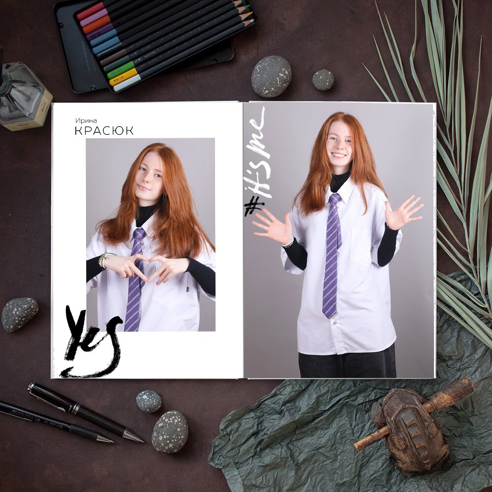 АЛЬБОМ 10 разворотов (20 страниц) ШКОЛА. Школьный фотограф Олеся Галатова