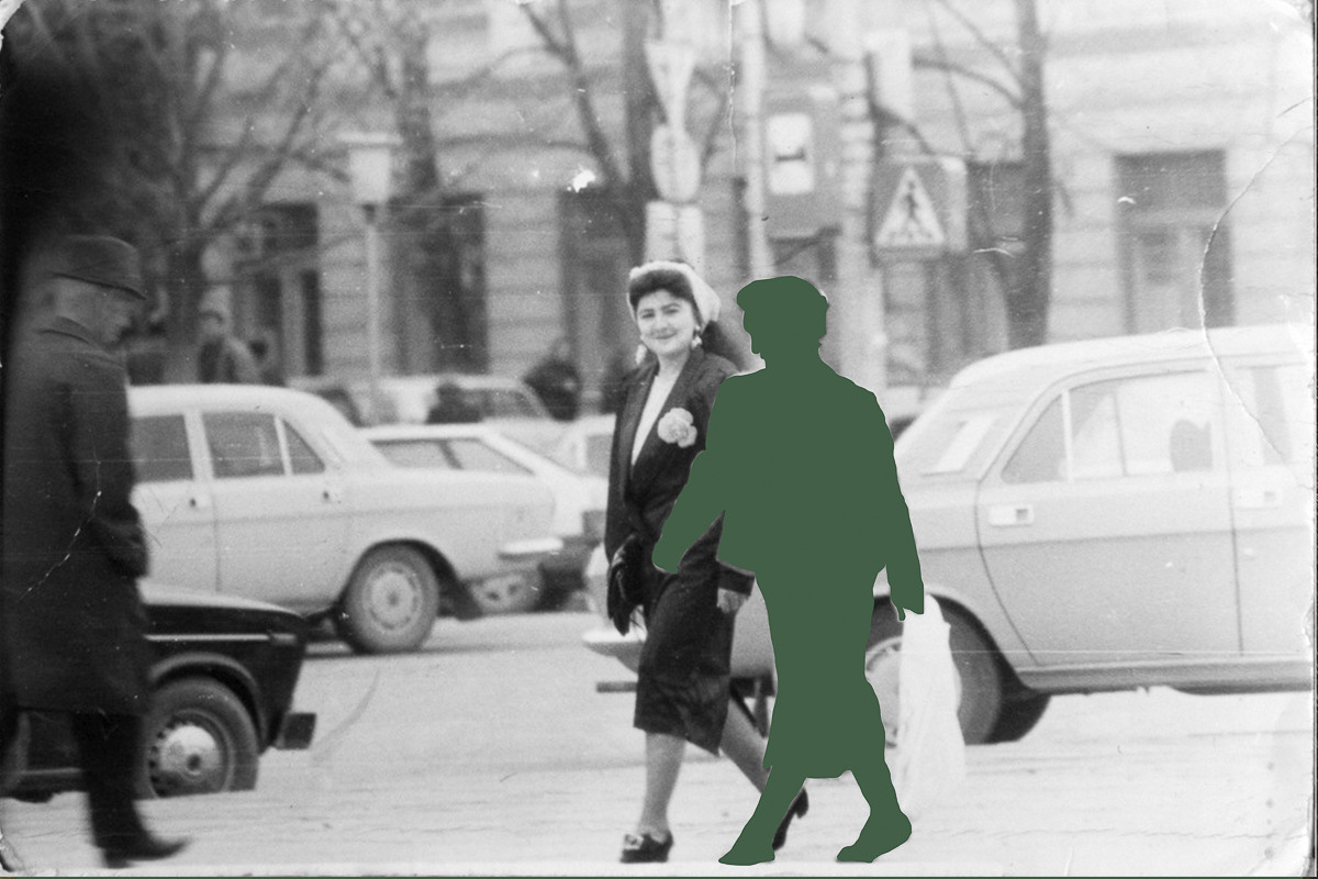 Коллаж на основе архивных фото города Грозного