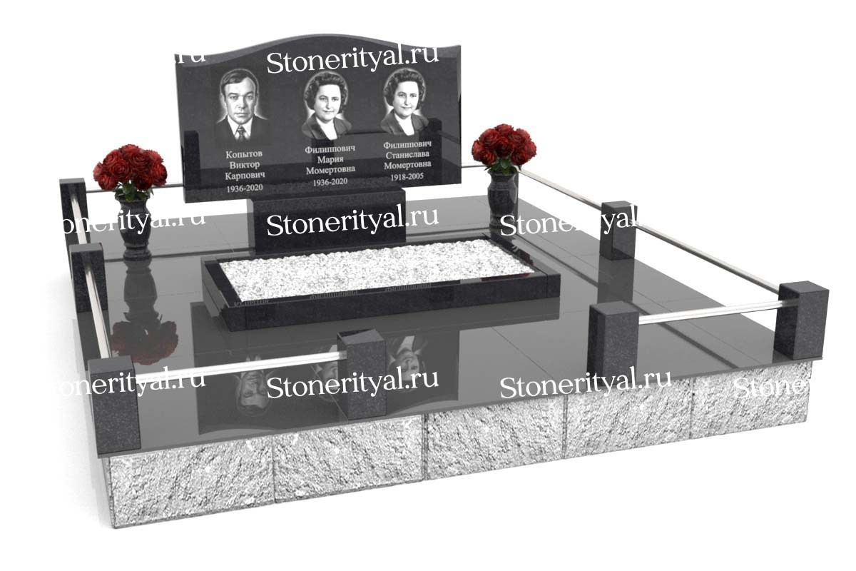 Семейные памятники. Изготовление и установка памятников в Москве и МО
