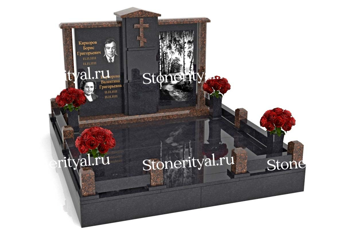 Семейные памятники. Изготовление и установка памятников в Москве и МО