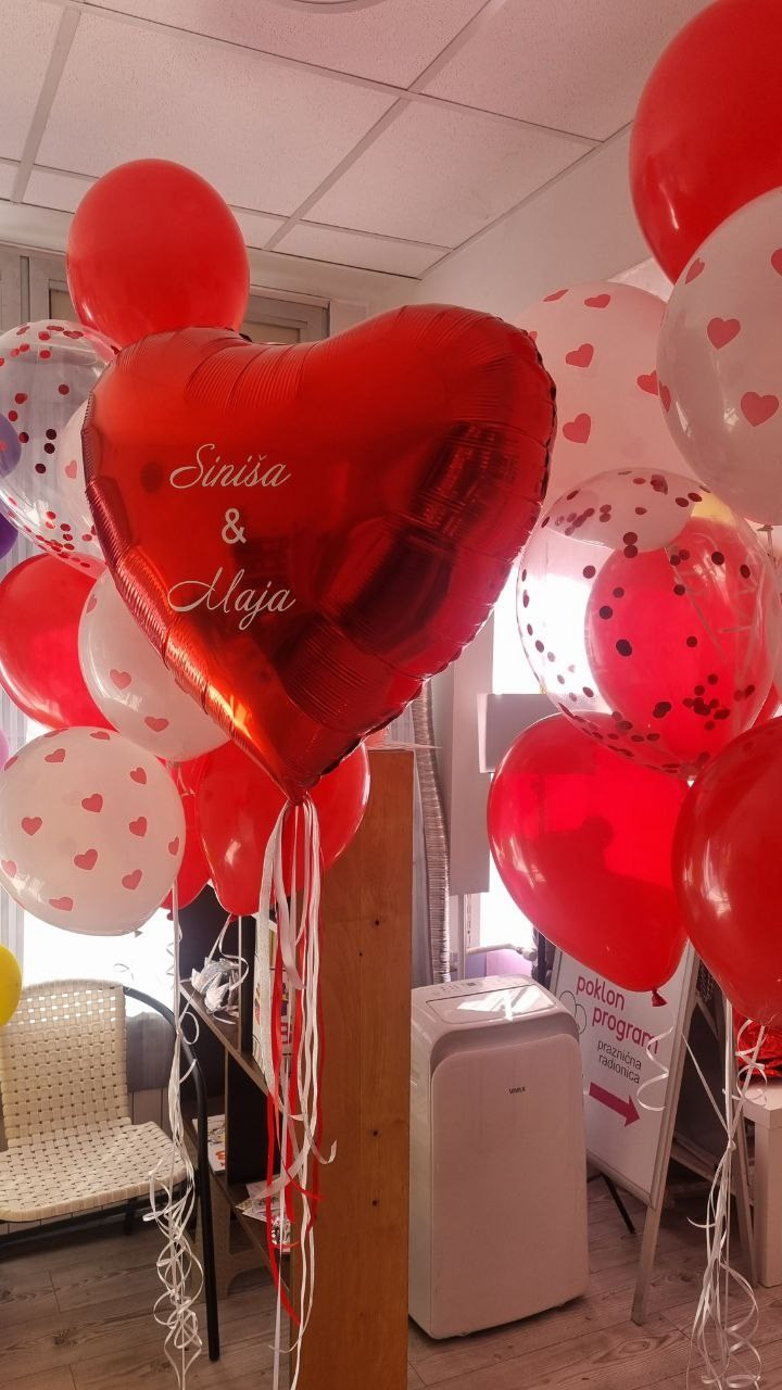 14th Valentine’s Day. Шары с гелием, фотозоны Нови Сад Белград. Balone i dekoracije od balona Novi Sad Beograd