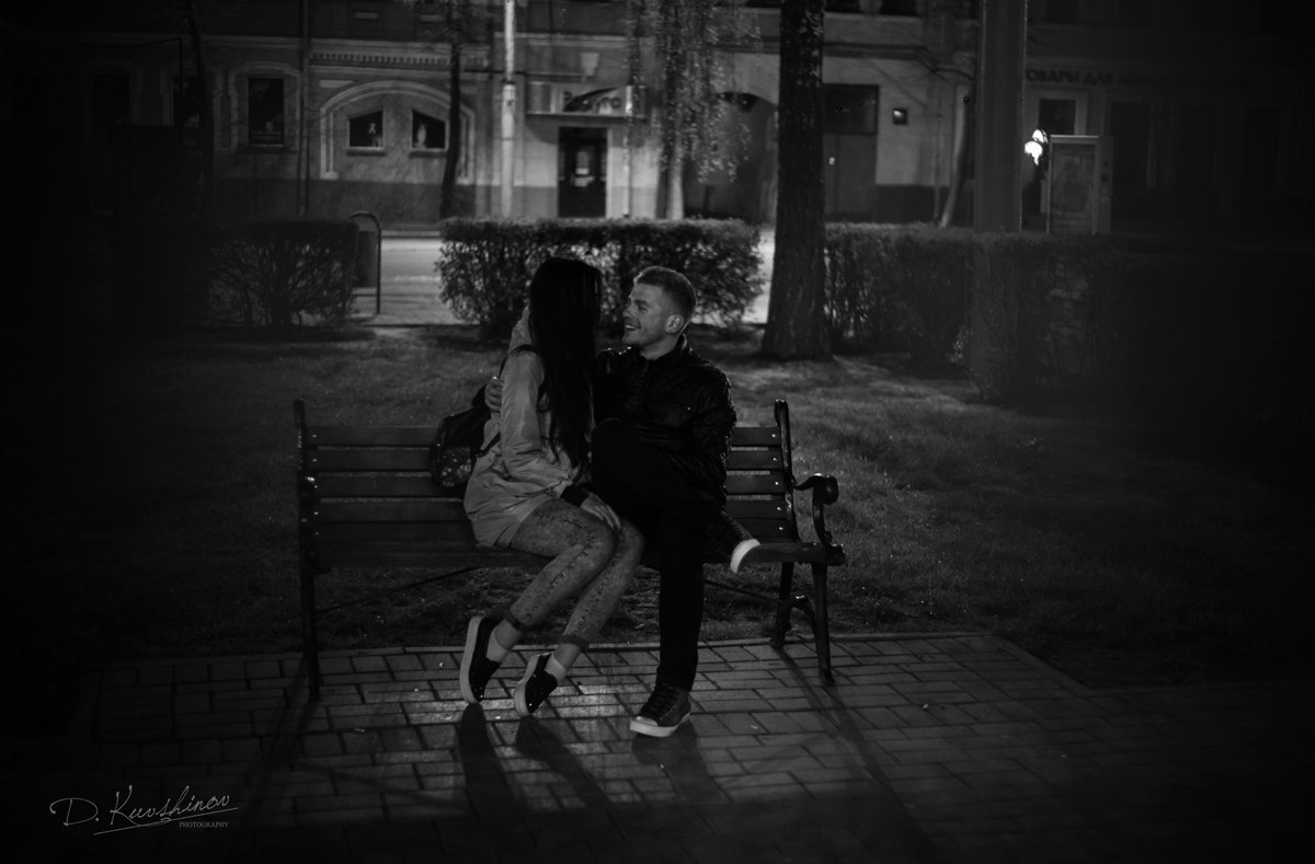 Фотосессия в ночном городе. Свадебный фотограф в Витебске Дмитрий Кувшинов