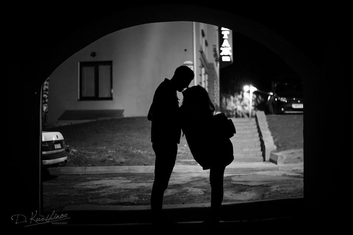 Фотосессия в ночном городе. Свадебный фотограф в Витебске Дмитрий Кувшинов