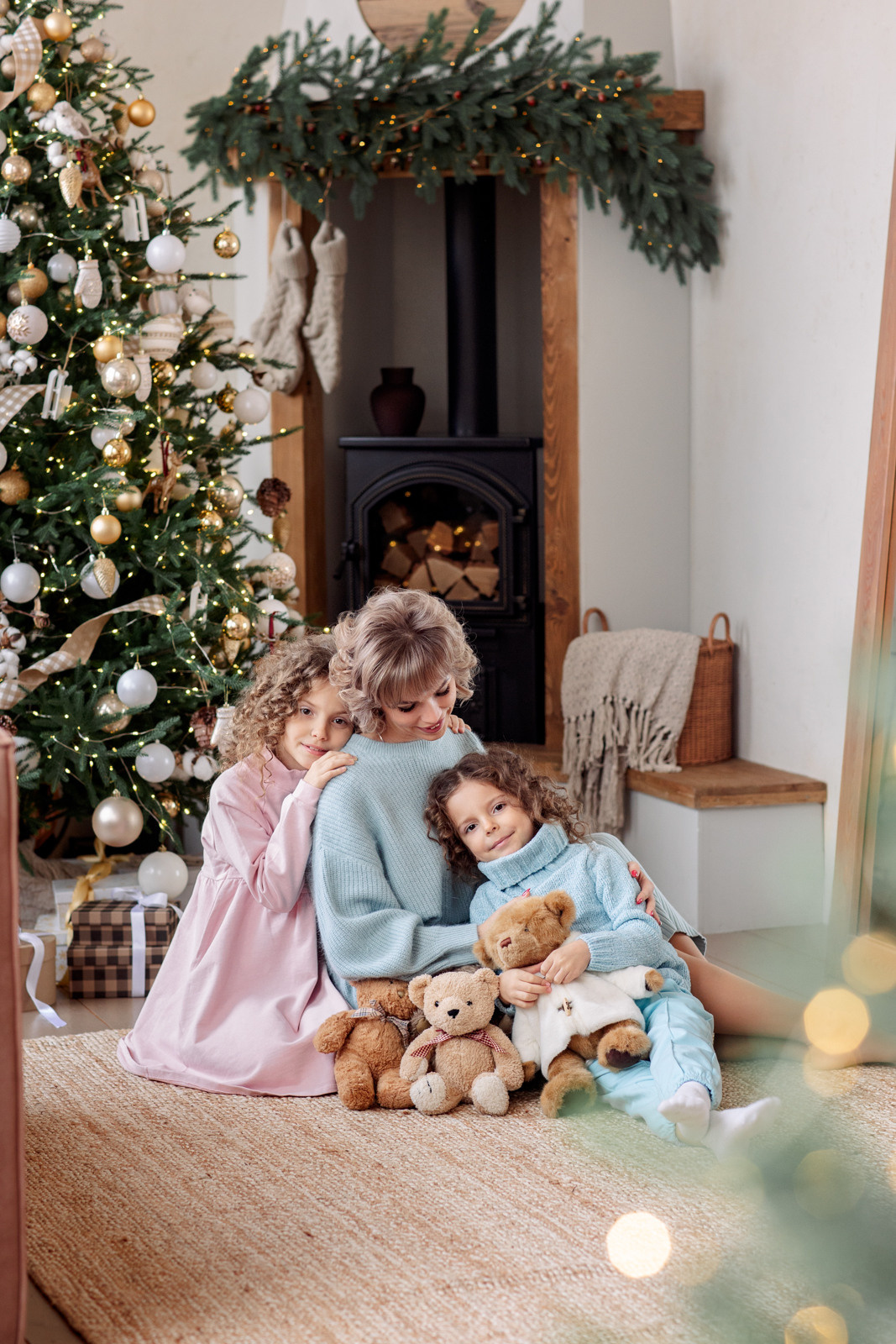 Новогодняя семейная фотосессия. Студия Мускат. Семейный и детский фотограф в Пензе Анна Михайлова