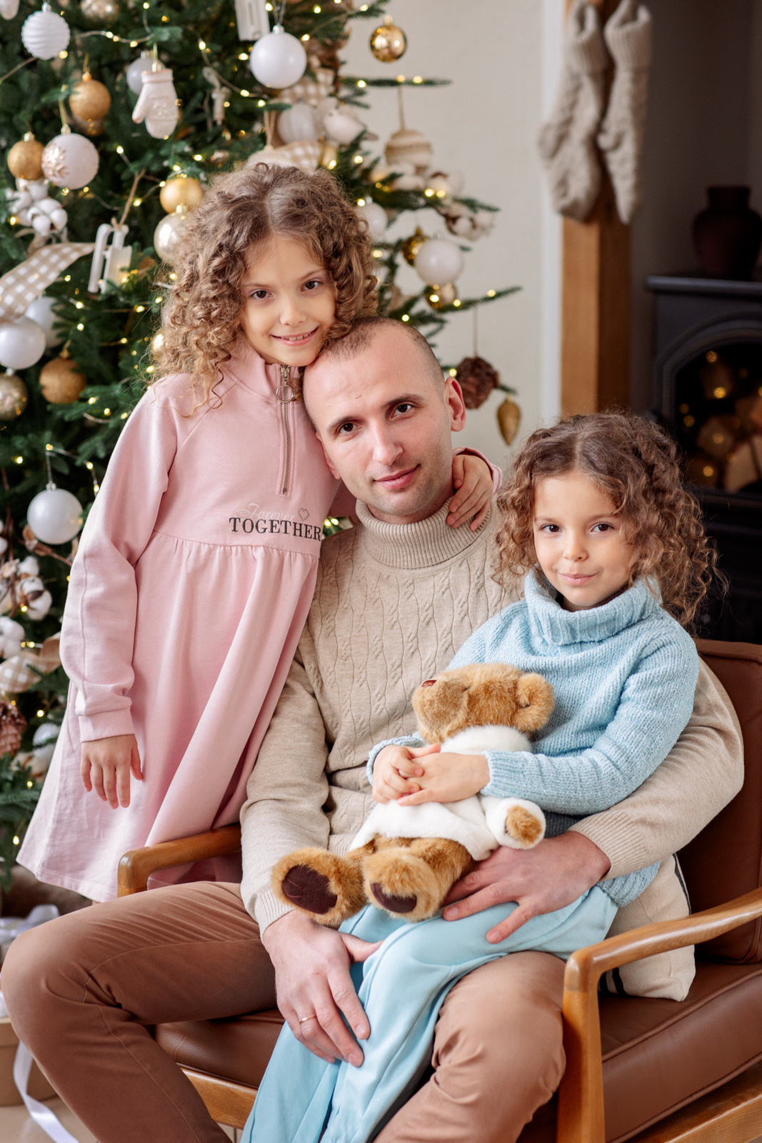 Новогодняя семейная фотосессия. Студия Мускат. Семейный и детский фотограф в Пензе Анна Михайлова