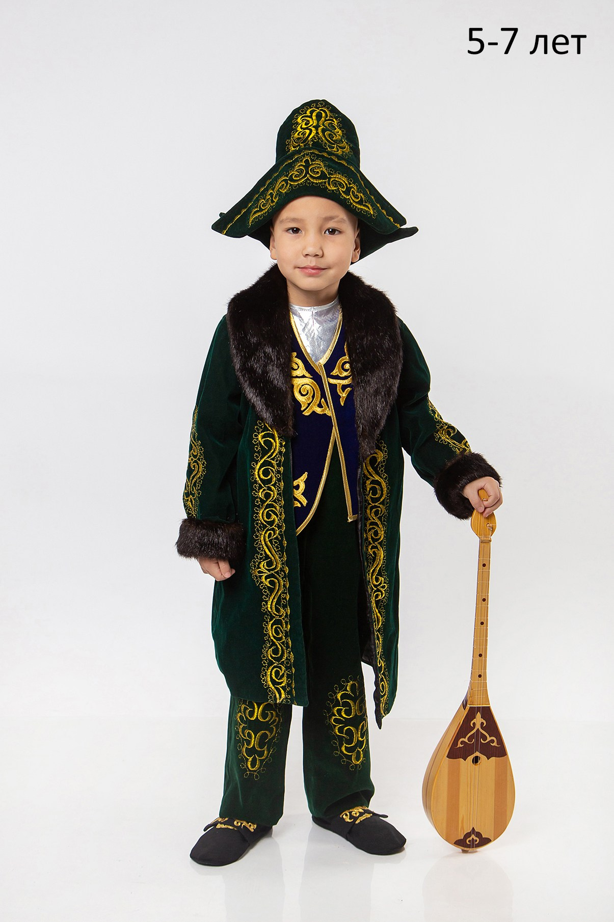 Прокат костюмов. Костюм для мальчика в казахском этно-стиле с домброй