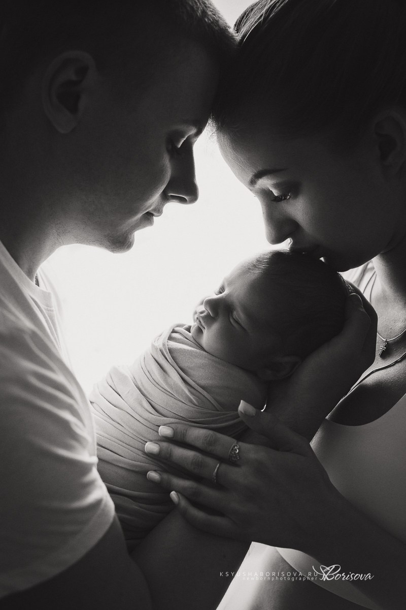 Фото с Родителями (ньюборн). Фотограф новорожденных в Магнитогорске Ксюша Борисова