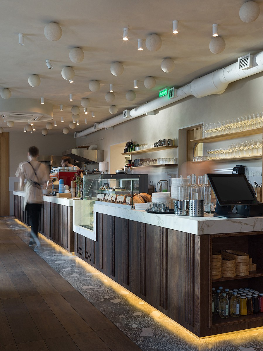 EMBER Cafe in Saratov Russia designed by QUADRUM STUDIO