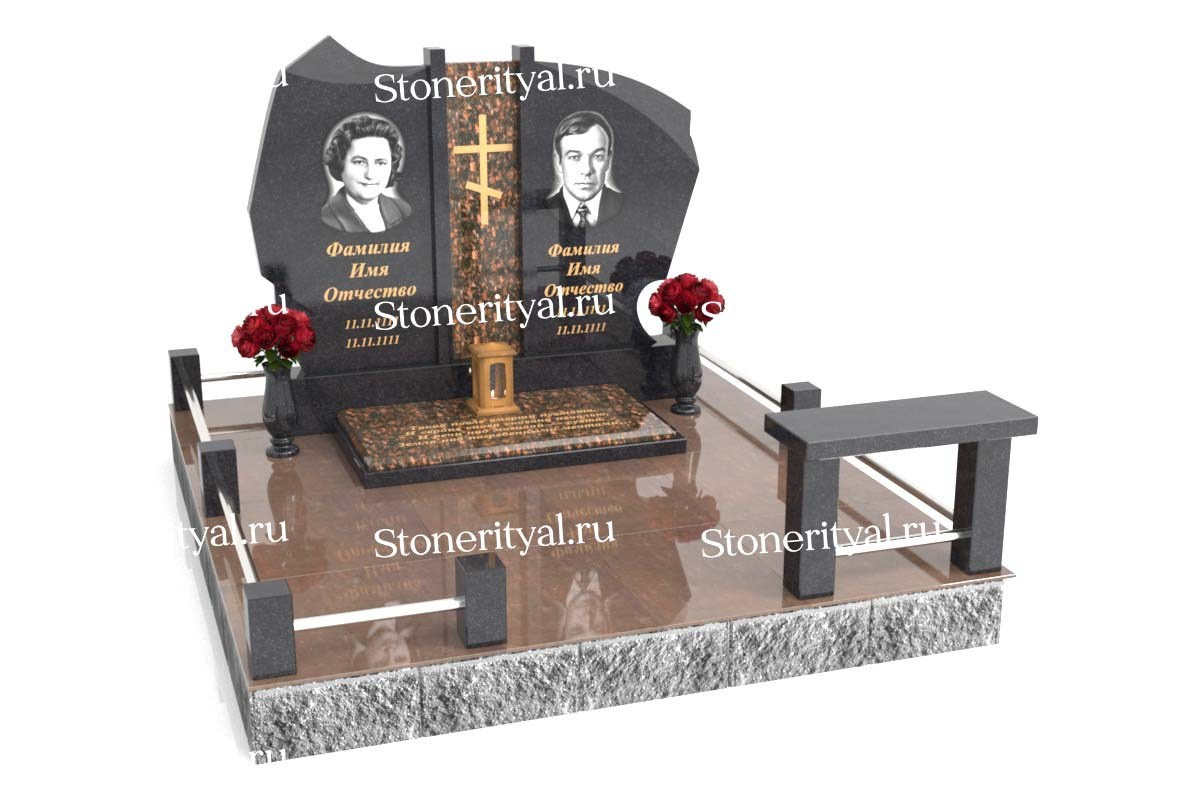 Семейные памятники. Изготовление и установка памятников в Москве и МО