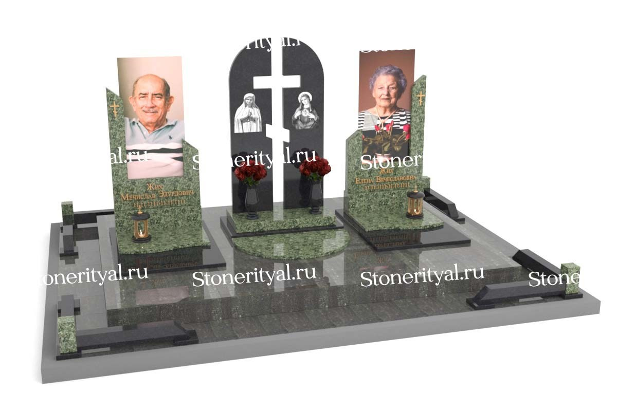 Семейные памятники. Изготовление и установка памятников в Москве и МО