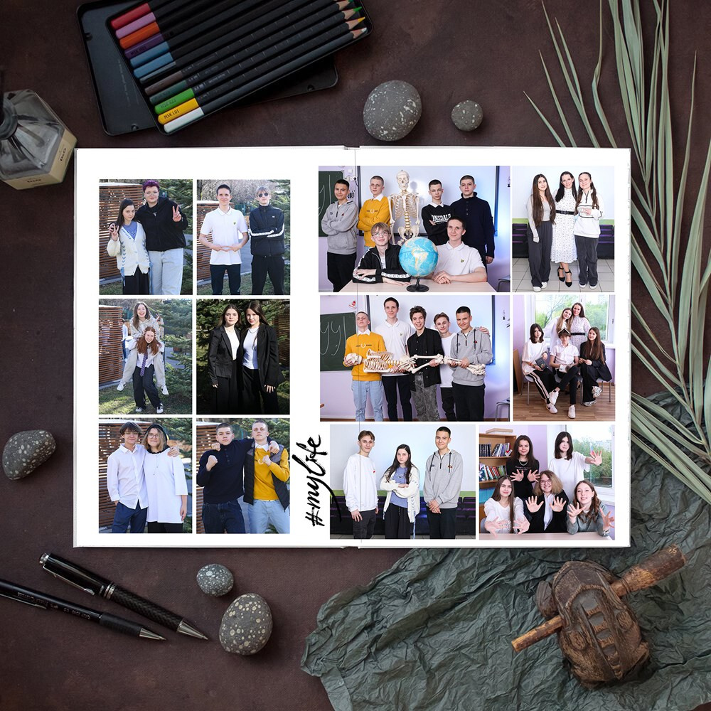 АЛЬБОМ 10 разворотов (20 страниц) ШКОЛА. Школьный фотограф Олеся Галатова