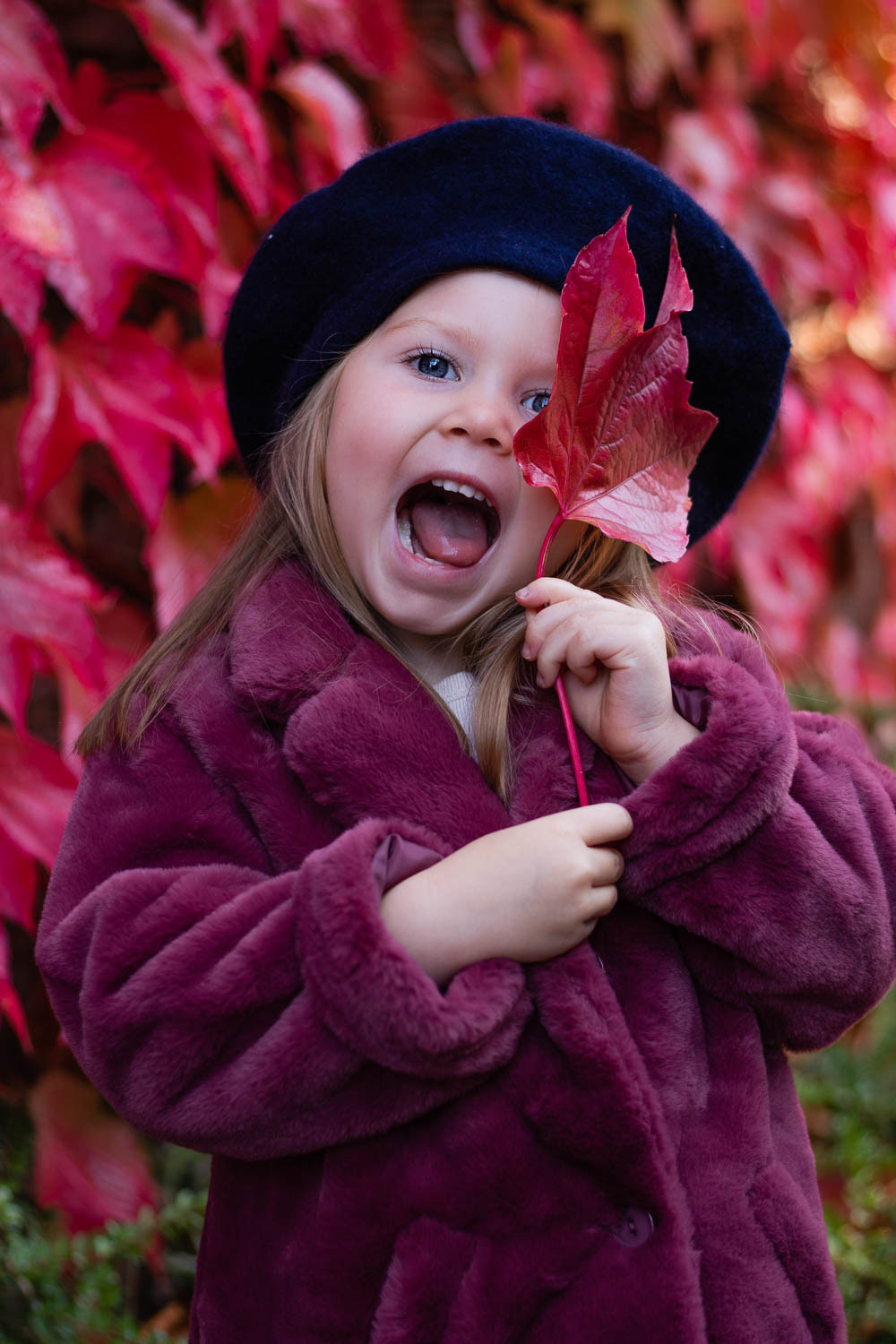 Autumn shiny girl. Family, Children and Business photographer in Belgium