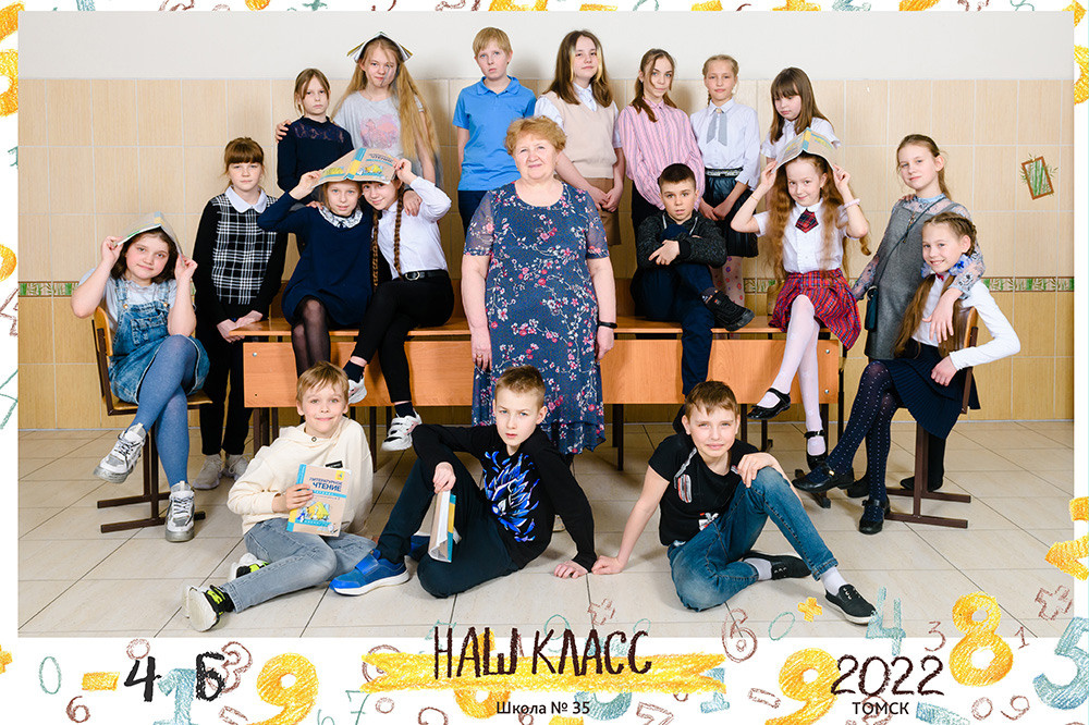 Общие фотографии в детском саду и школе. Студия выпускных альбомов Ольги Галкиной. Томск