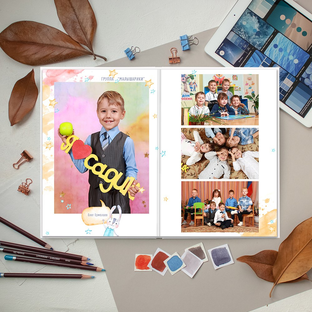 Выпускные альбомы в детский сад 2 разворота лайт+ заказать Иваново Ярославле Костроме Владимире. Выпускные альбомы в Иваново в детский сад и школу. Александр и Светлана Янкины
