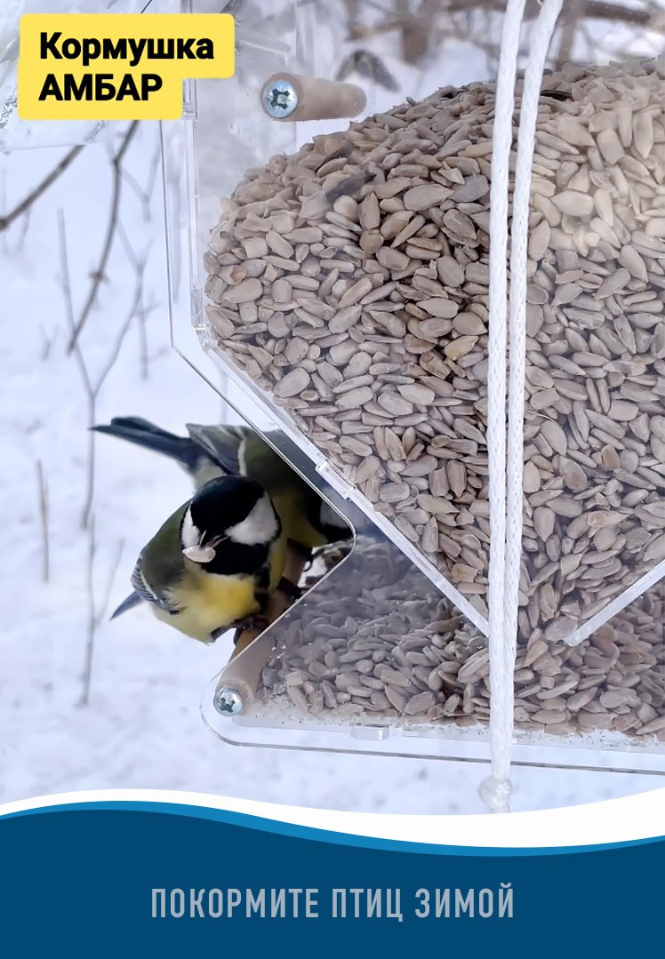 АМБАР. Кормушки для птиц на окно Чирик-Чирик
