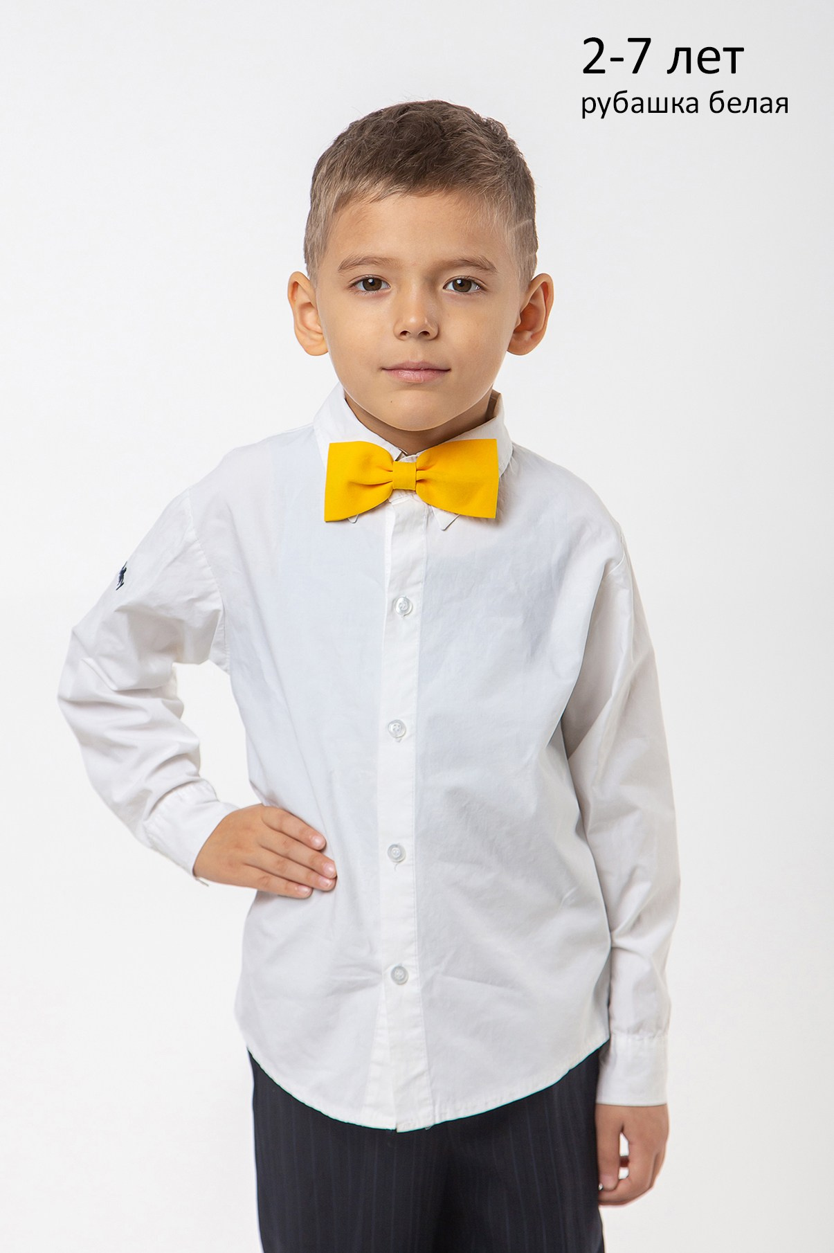 Прокат костюмов. Белая рубашка для мальчика 2-7 лет в аренду
