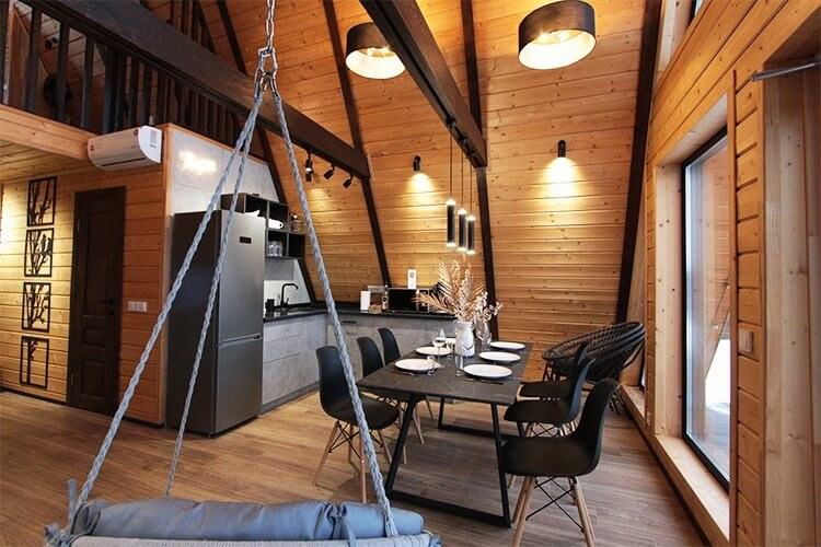 Дом с чаном и баней в подмосковье аренда посуточно - заказать на сутки. Коттедж А-фрейм с баней и уличным чаном в Подмосковье - в аренду для отдыха