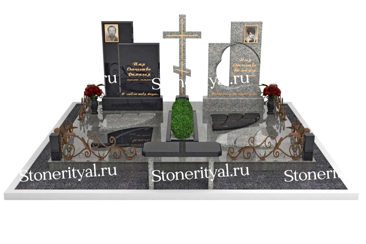 Семейные памятники. Изготовление и установка памятников в Москве и МО