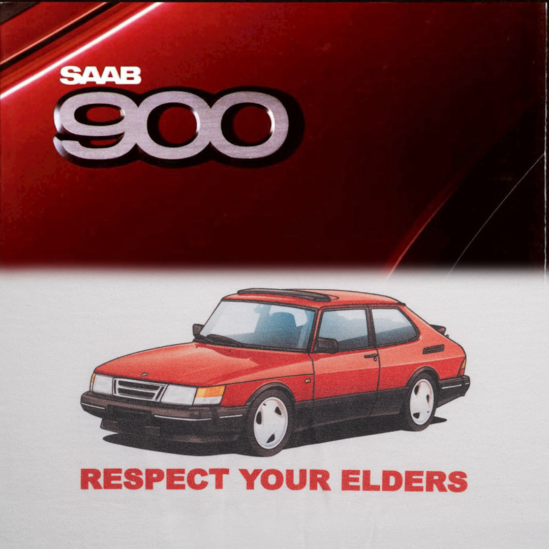 принт SAAB 900 Turbo нанесен методом прямой печати