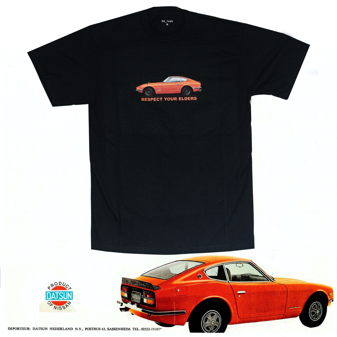 Футболка с культовым  японским суперкаром Nissan Datsun 240 Z. Автомобильный фотограф Антон Цырулев