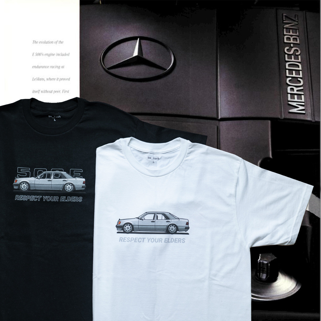 Мужская Футболка Mercedes w124 e500 по прозвищу волчок