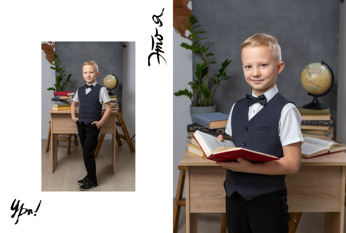 4 класс. Студия. Серый холст. Школьный фотограф в Зеленограде и Москве Оксана Гусева
