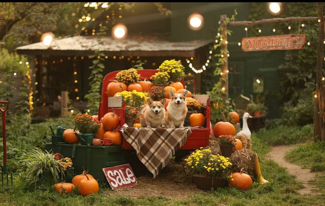 Фотосессия с корги, осенняя фотосессия с корги, аренда корги. Семейный и детский фотограф в Москве Мария Быкова