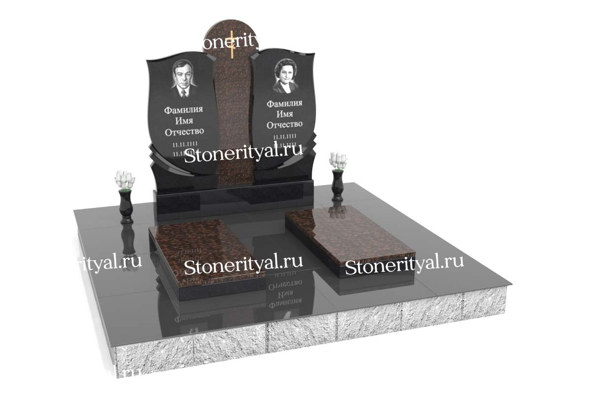 Семейные памятники. Изготовление и установка памятников в Москве и МО