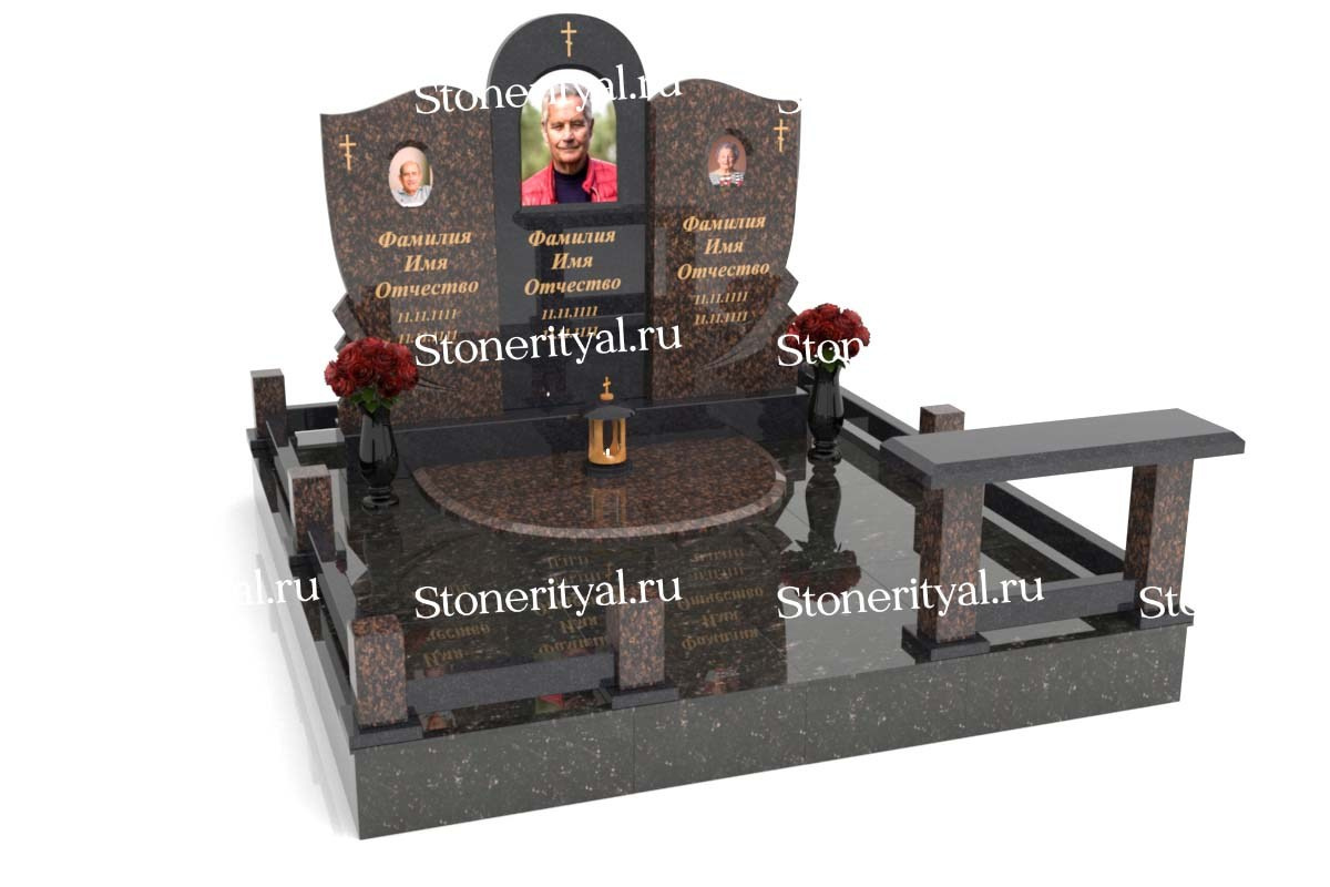 Семейные памятники. Изготовление и установка памятников в Москве и МО