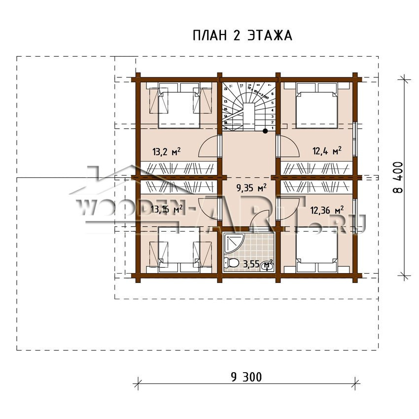 «Сосновый бор» 221 кв. м. Проекты деревянных домов