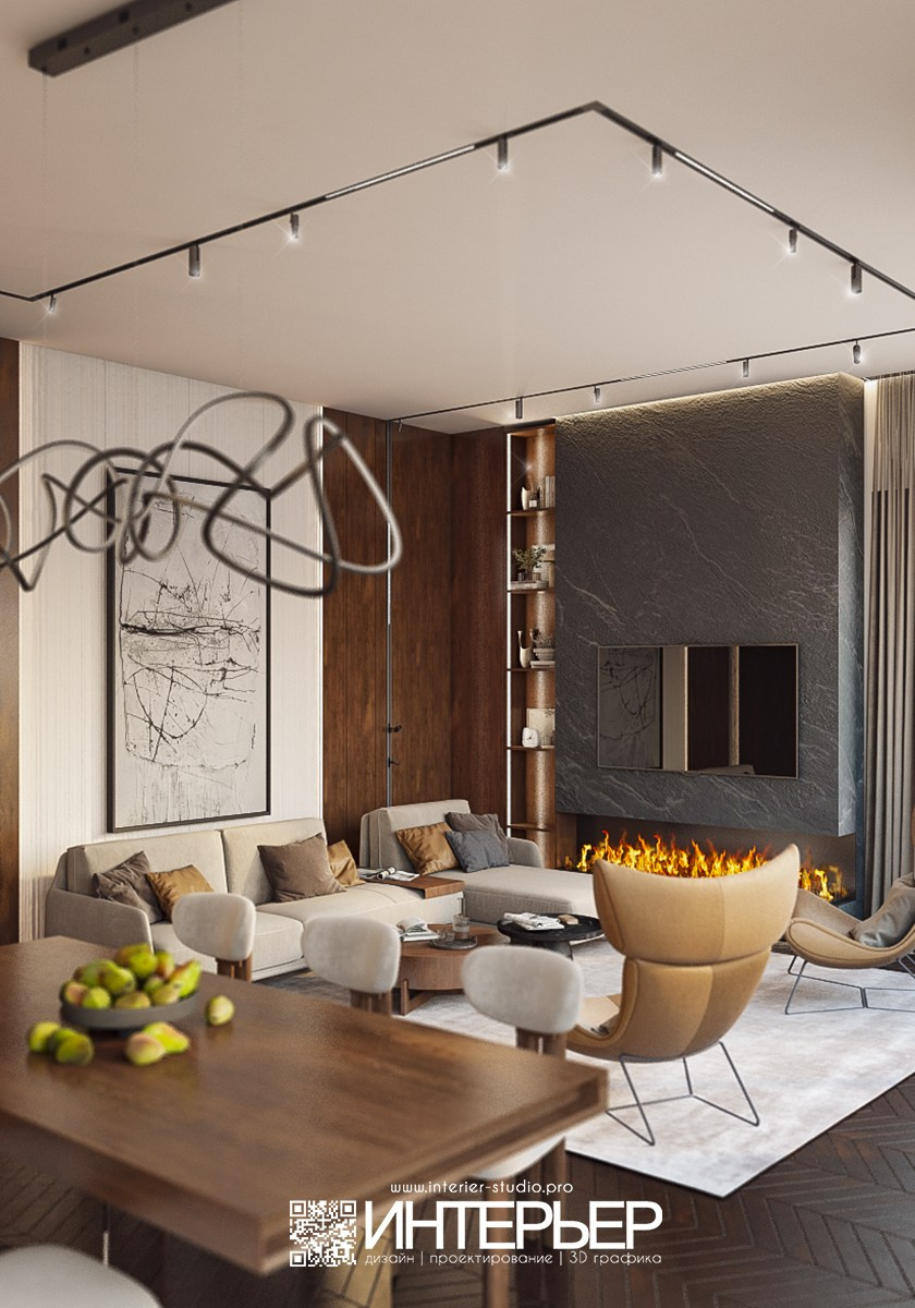 Дизайн-проект дома Тамирлана и Айшат. Корректировки по 3D визуализации гостиной-кухни-прихожей. Дизайн интерьера, 3D визуализация и 3D моделирование. Создание проектов и чертежей. КМВ: Кисловодск, Пятигорск, Ессентуки и удаленно