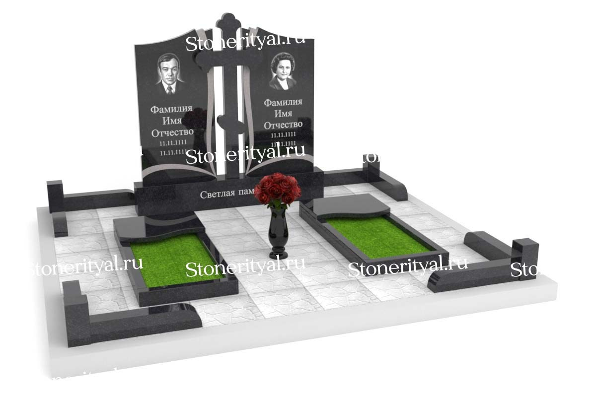 Семейные памятники. Изготовление и установка памятников в Москве и МО